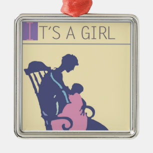 <It's a Girl>van Steve Collier Metalen Ornament