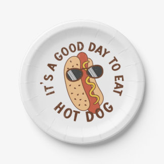 It's A Good Day To Eat Hot Dog Papieren Bordje