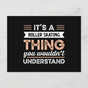 It's a Roller Skating Thing Funny Roller Skating Briefkaart