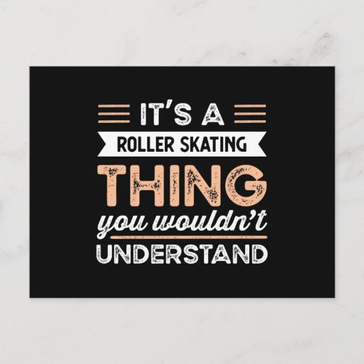 It's a Roller Skating Thing Funny Roller Skating Briefkaart (Voorkant)