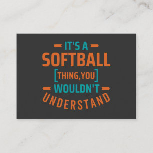 It's a Softball Thing Sport Visitekaartje