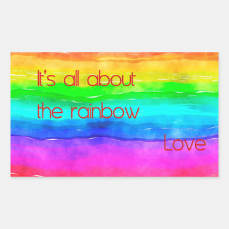 It's All About The Rainbow Love 03 Rechthoekige Sticker