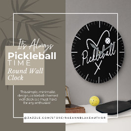 It's Always Pickleball Time Round Wall Clock Grote Klok