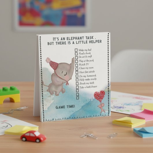 It's an Elephant Task- Kids Daily Checklist  Notitieblok