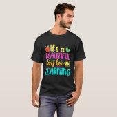 It's Beautiful Day For Learning Retro Teacher Stud T-shirt (Voorkant volledig)