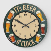 Its Beer O'clock Fun Pint Mug Grote Klok (Voorkant)