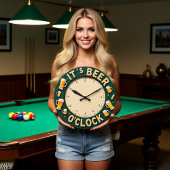 It's Beer O'clock Fun Wall Grote Klok