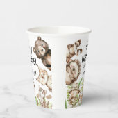 its boy Rustic Woodland Baby Shower Invite Papieren Bekers (Links)