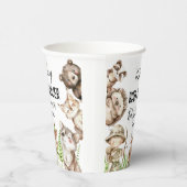 its boy Rustic Woodland Baby Shower Invite Papieren Bekers (Rechts)