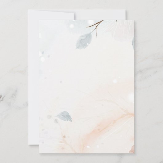 It's Cold Outside Bow Balls Lights Baby Shower Kaart (Achterkant)