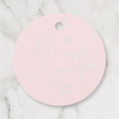 It's Cold Outside Pink Bow Baby Shower Bedankjes Labels (Achterkant)