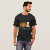It'S Fall Y'All Boo Ghost Leopard Pumpkin Hallowee T-shirt (Voorkant volledig)