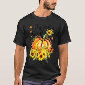 Its Fall Y'all Leopard Pumpkin Sunflower Autumn Th T-shirt (Voorkant)