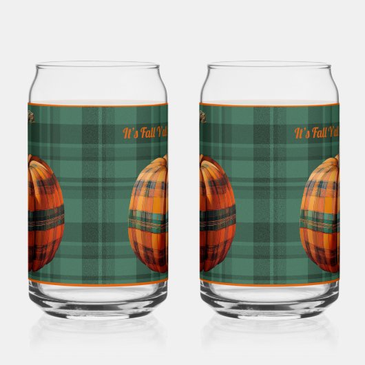 It's Fall Y'all Soda Glass Blikvorm Glas (Links)