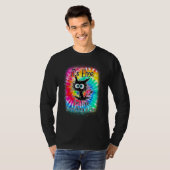 It's Fine I'm Fine Everything Is Fine  Cat Tie Dye T-shirt (Voorkant volledig)