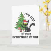 It's Fine Im Fine Everything Is Fine Elf Xmas Matc Kaart (Gele Bloem)