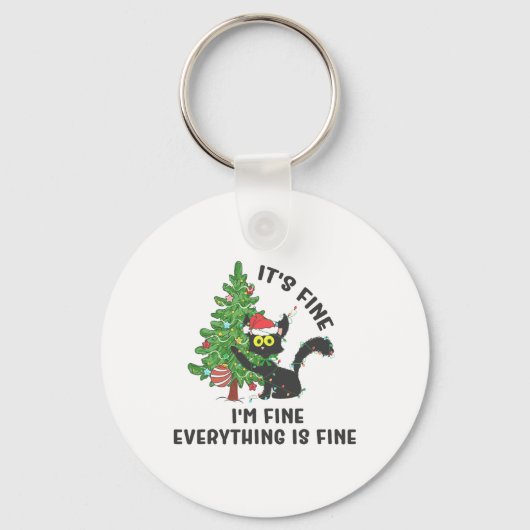 It's Fine Im Fine Everything Is Fine Elf Xmas Matc Sleutelhanger (Voorkant)