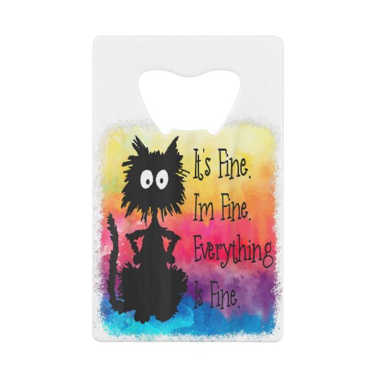 Its Fine Im Fine Everything Is Fine Funny Black Ca (Devant)