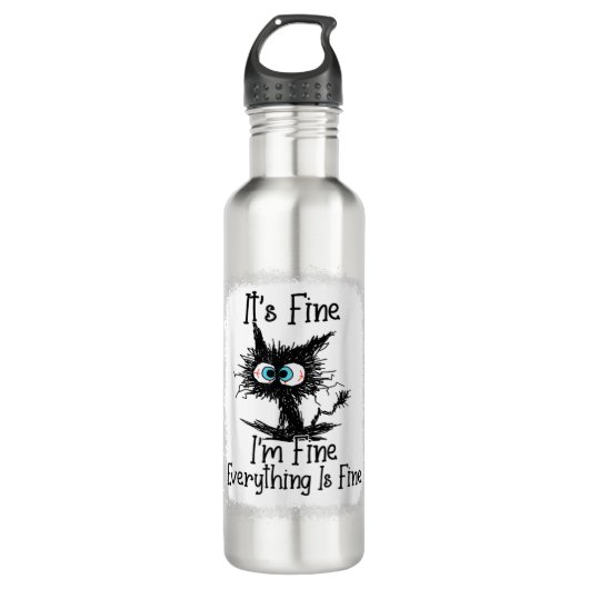 It's Fine I'm Fine Everything Is Fine Funny Black Waterfles (Voorkant)