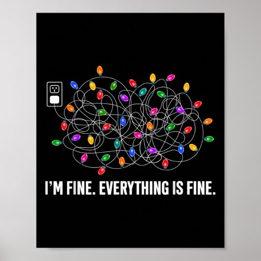 It's Fine I'm Fine Everything Is Fine Funny Christ Poster (Voorkant)
