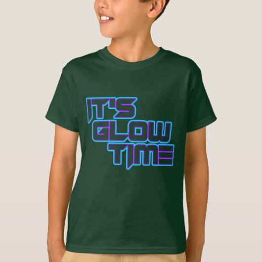 It's Glow Time Neon Lights Glow in the Dark Party T-shirt (Voorkant)