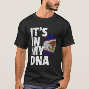 ITS IN MIJN DNA Amerikaans Samoa Vlag Samoaanse Pr T-shirt