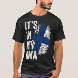 ITS IN MIJN DNA Finland Vlag Finse Roots Pride Gen T-shirt
