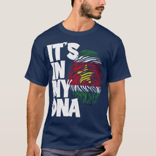 ITS IN MIJN DNA Surinaamse Vlag Mannen Vrouwen Kin T-shirt