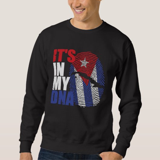 It's in my DNA Cuba Cuban Flag Trui (Voorkant)