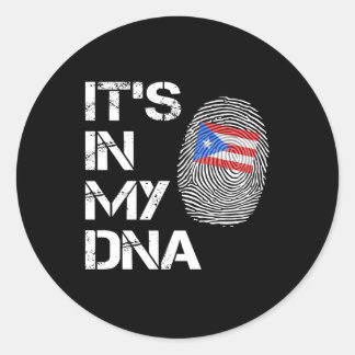 Its in My DNA Puerto Rican  Flag Ronde Sticker