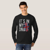 It's In My DNA Union Jack Fingerprint British Isle T-shirt (Voorkant volledig)