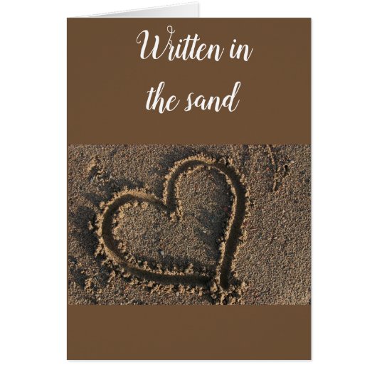 **IT'S IN THE SAND-NO WAVE CAN TAKE IT** LOVE CARD (Devant)