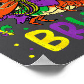 Its Mardi Gras Bruh Crayfish Dab Jester Beads Boys Poster (Hoek)