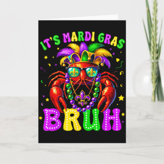 Its Mardi Gras Bruh Funny Crawfish Outfit Boys Gir Kaart