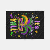 It's Mardi Gras Y'all Feathered Mask Carnival Men  Fleece Deken (Voorkant (Horizontaal))