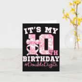 Its My 10th Birthday Girl Double Digits Coquette B Kaart (Gele Bloem)