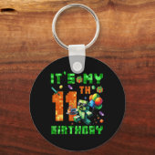 It's My 11th Birthday Pixel Number Video Game Game Sleutelhanger (Voorkant)