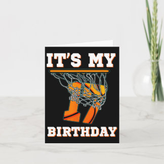 It's My 17th Birthday Bysketbyll Boy Party 17 Year Kaart
