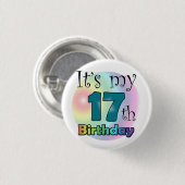 It's my 17th Birthday Ronde Button 3,2 Cm (Voorkant /achterkant)