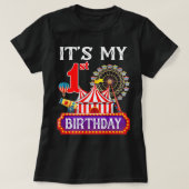 It's My 1st Birthday Ringmaster Circus Theme Carni T-shirt (Design voorkant)