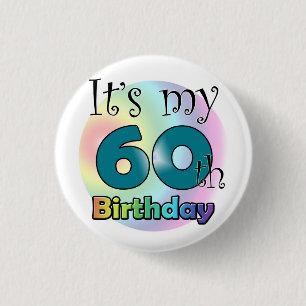 It's my 60th Birthday (Blue) Ronde Button 3,2 Cm