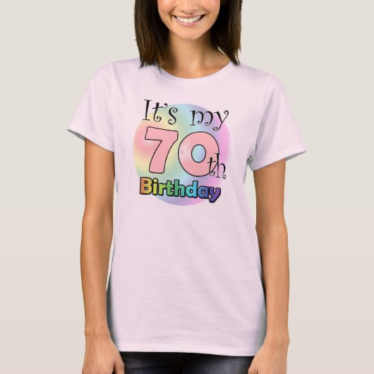It's my 70th Birthday (Pink) T-shirt (Voorkant)