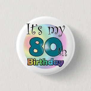It's my 80th Birthday (Blue) Ronde Button 3,2 Cm