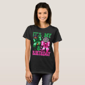 It's My 8th Birthday Witch Nk And Green Bow Croche T-shirt (Voorkant volledig)