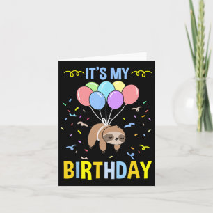 Its My Birthday Sloth Kaart