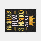 It's My Cousin's 16th Birthday Happy 16 Years Old  Fleece Deken (Voorkant (Horizontaal))