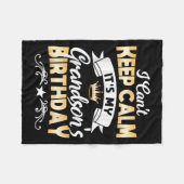 It's My Grandson's Birthday Shirt I Can't Keep Cal Fleece Deken (Voorkant (Horizontaal))