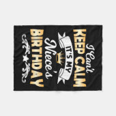 It's My Niece's Birthday Shirt I Can't Keep Calm N Fleece Deken (Voorkant (Horizontaal))