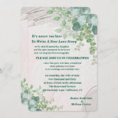 It's Never Too Late Second Wedding Invitation Kaart (Voorkant / Achterkant)