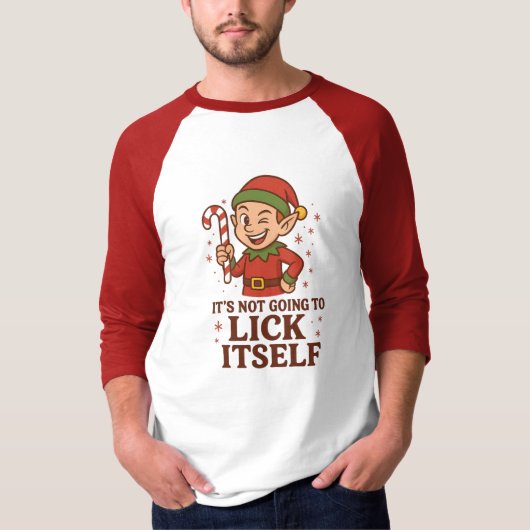 It's Not Going to Lick Itself Raglan T-Shirt (Devant)